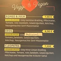 Vegan and vegetarian burger menu.  at Berlin Burger Lover in Berlin