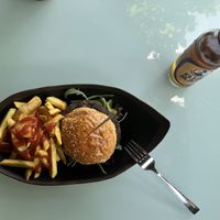 Cleopatra burger with fries.  at Berlin Burger Lover in Berlin