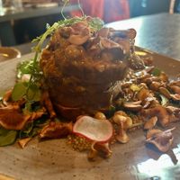 Sweet potato tower with cashew saucee  at Reykjavik Kitchen in Reykjavik