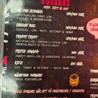 Menu. I git tge truffy truff at BOC sthlm - Burger On The Corner in Skarpnaeck