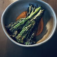 Grilled “bimis” (broccolini)   at BAHR in Lisbon