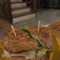 Tofu sandwich at Monoquilha in Ubatuba