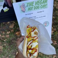 Vegan dog at The Vegan Hot Dog Cart in Orlando