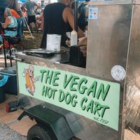 a beautiful sight  at The Vegan Hot Dog Cart in Orlando