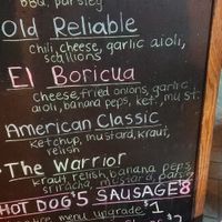 Menu options that night at The Vegan Hot Dog Cart in Orlando