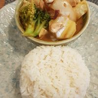 Kids Massaman Curry and rice at Giggling Squid - Cardiff Bay in Cardiff