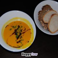 Pumpkin cocos soup at Loevenzahn in Mannheim