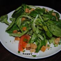 Feldsalat with croutons and potato salad dressing at Loevenzahn in Mannheim