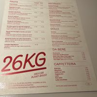 menu  at 26KG in Barcelona