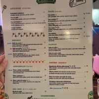 Menu   at Guaka in Lisbon