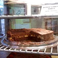 vegan cake at Cajarna Stari Most in Novo Mesto