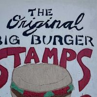 Stamps Burger sign   at Stamps Super Burgers in Jackson