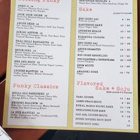 Drinks menu at Krill in Durham