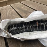 Veggie Kimbob: seaweed/rice/veggie wrap; sort of like vegan sushi. at E-MO in New York City