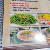 The menu at Phan Gia Riverside Restaurant in Hoi An