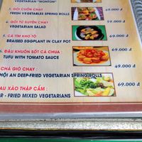 The menu at Phan Gia Riverside Restaurant in Hoi An