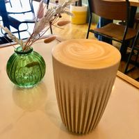 Oat chai latte at Boardwalk Social in Bangor