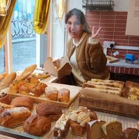 Vegan sweet pastries, bread, and coffee. at Twist Artisan Bakery in Dublin