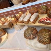 Selection of pastries in the Window   at Twist Artisan Bakery in Dublin