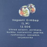 Menu  at Kiimi in Savonlinna