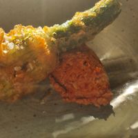 zucchini flower at Otto Ristorante in Sydney