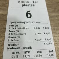 bill  at Fries and More  in Brussels