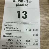 bill  at Fries and More  in Brussels