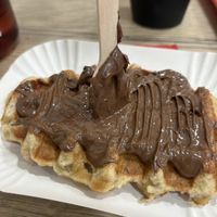 Vegan Waffle with vegan Nutella 5€  at Fries and More  in Brussels