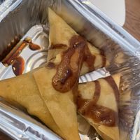 Vegetable samosas   at Spice Valley in Horwich