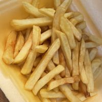 Plain chips (they also have tikka chips)   at Spice Valley in Horwich
