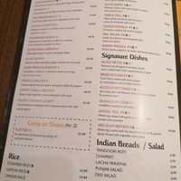 Vegan Menu at Spice Valley in Horwich