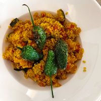 Curry cus cus at Vegano A Seimeira in Lugo