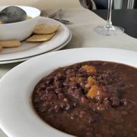 Dhal de lentejas y unos azukis at Vegano A Seimeira in Lugo