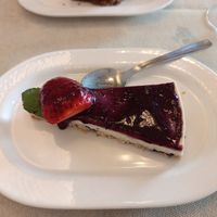 Vegan cheesecake at Vegano A Seimeira in Lugo