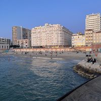 Nearby. The restaurant is part of this large white building, a few doors up the street to the left of the buildingg  at Cocotero in Marseille