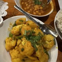 Chana Masala (top), Aloo Gobhi (bottom). Lots of flavor!   at Monsoon Indian Cuisine in Hampton