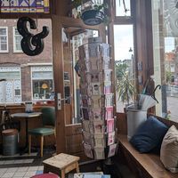 Funny postcards at Koffie & Zo in Delft
