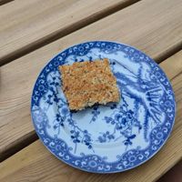 vegan cake at Agdas Cafe in Vaernamo