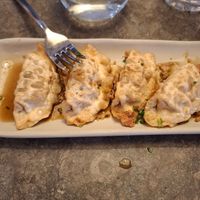 Gyozas de verduras at Saona Almería in Almeria