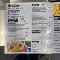 Ask to see the vegan menu!  at Oricco in Dulwich Hill