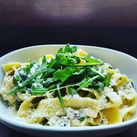 Limoncelo pasta - citronové těstoviny (veget) at Lucky's Vege Bistro in Trebic