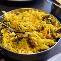 Mushroom pilau  at Bombay Gate in Darlington