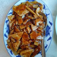 Tofu with bamboo and mushrooms at Mr Chen in Zagreb