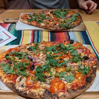 In front is vegan one at Breakwater Brewery & Taproom & Pizzeria in Dover