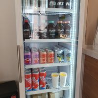 Cold drinks at Bean's Café in East London