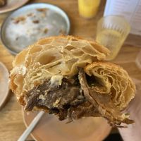 Stuffed croissant  at Bean's Café in East London