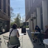   at Bean's Café in East London