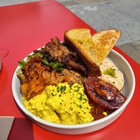 Full English at Bean's Café in East London