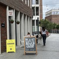   at Bean's Café in East London