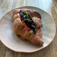 Stuffed croissant of the day  at Bean's Café in East London